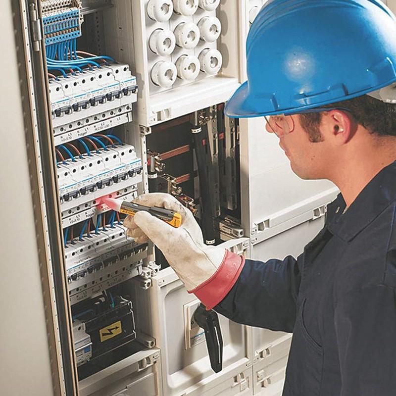 Бесконтактный тестер напряжения в виде ручки со светодиодной подсветкой и звуковой сигнализацией, диапазон 90-1000 В, категория безопасности CAT II 1000 В