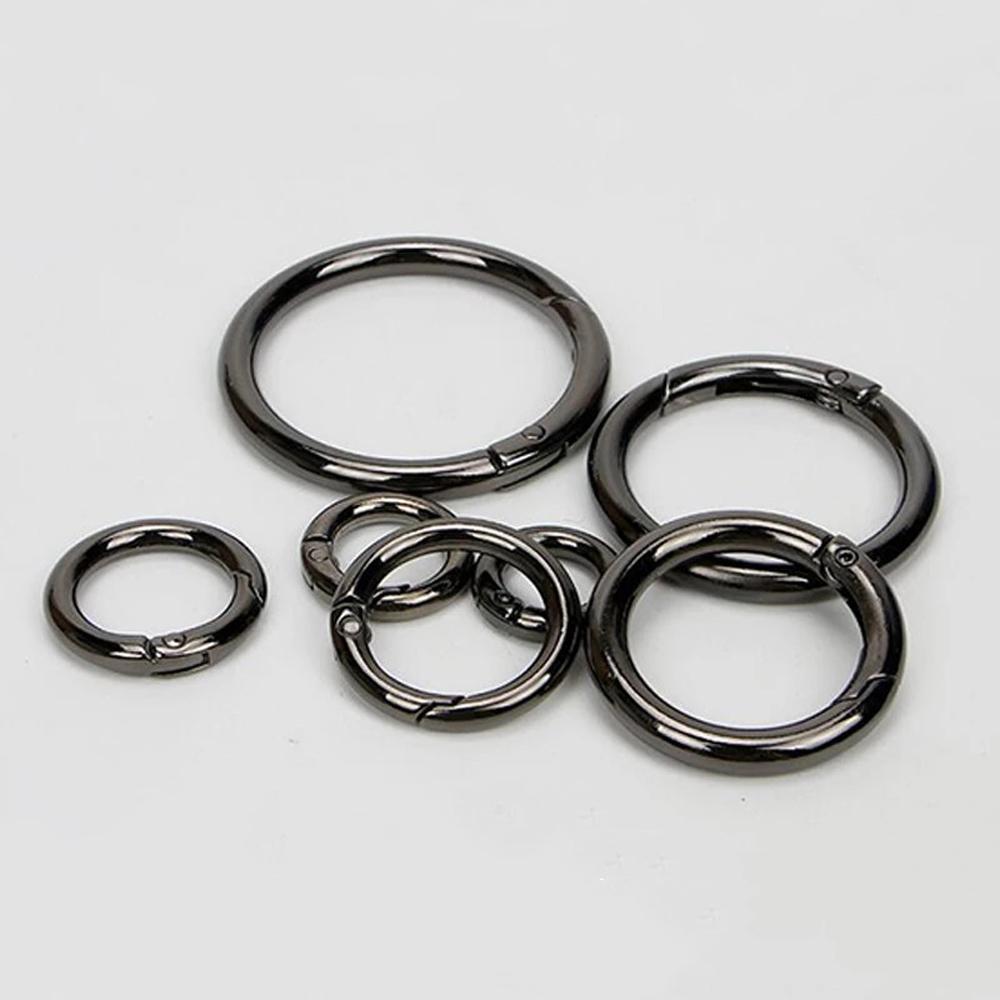 Брелок Кольцо Пряжка Открываемый Цинк Цинк Цинковый сплав Сумки Карабины-защелки O-образная пряжка Пружинная защелка