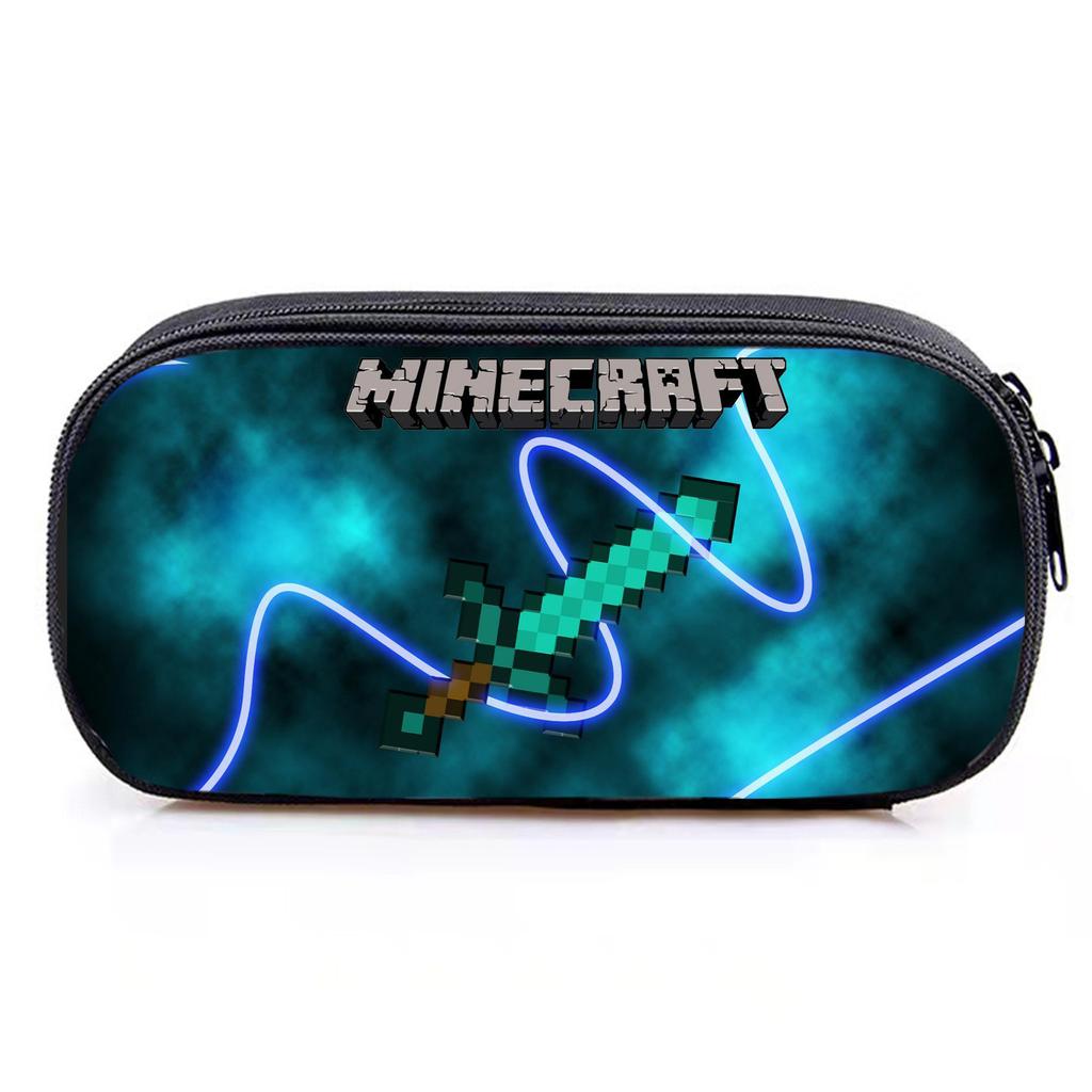 Игровой пенал для студентов Minecraft, пенал для канцелярских принадлежностей, мультяшный пенал, органайзер, пенал-коробка