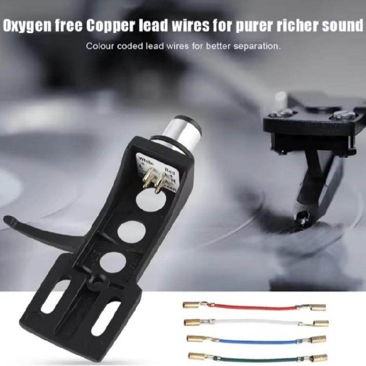 4Pin Turntable Headshell Phono Cartridge Holder Cartridge Holder Metal Construction for Music Lovers