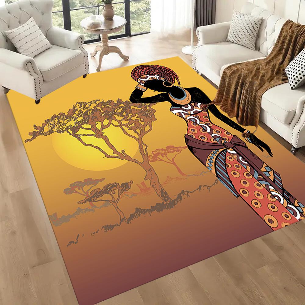 African Heritage Elegance Floor Mats for Living Room, Bedroom and Room Decoration Are Suitable for Gifts.