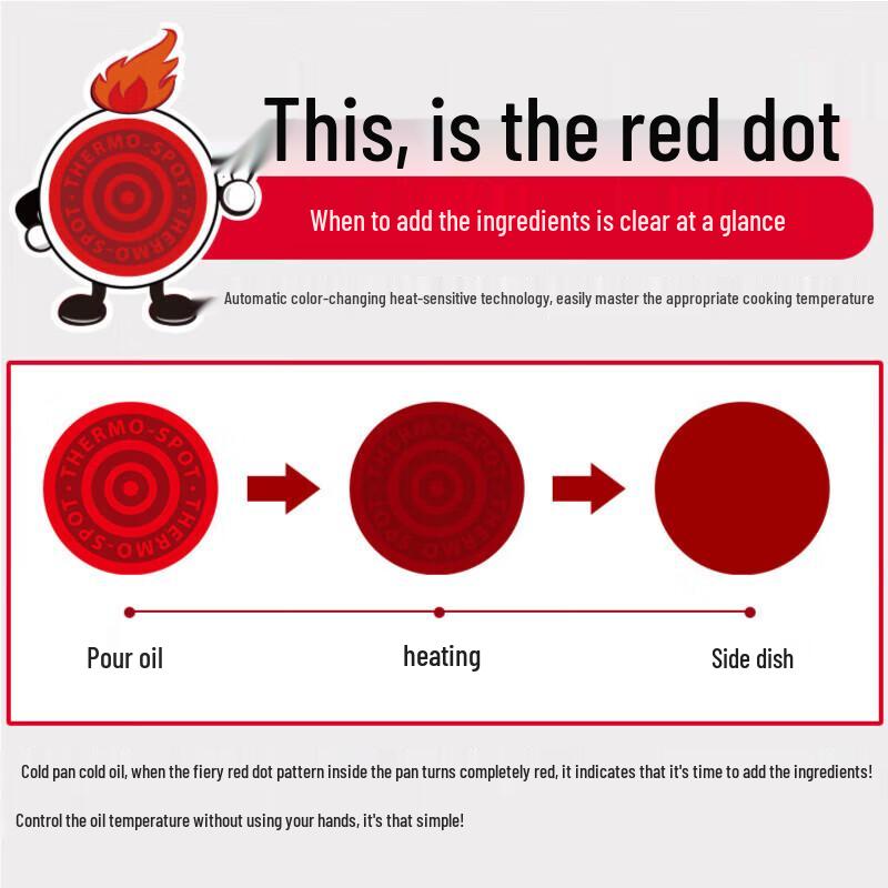 Supor Red Dot Non-Stick Wok & Frying Pan