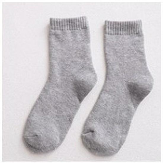 Women's Thick Fleece-Lined Mid-Calf Socks: Warm, Terry Autumn & Winter Floor Socks