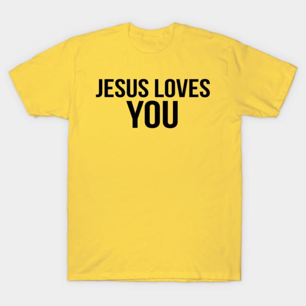 Asian Size Cotton Unisex Tshirt Print T-shirt Jesus Loves You Cool Motivational Christian T-shirt No-Cut Print Regular Fit