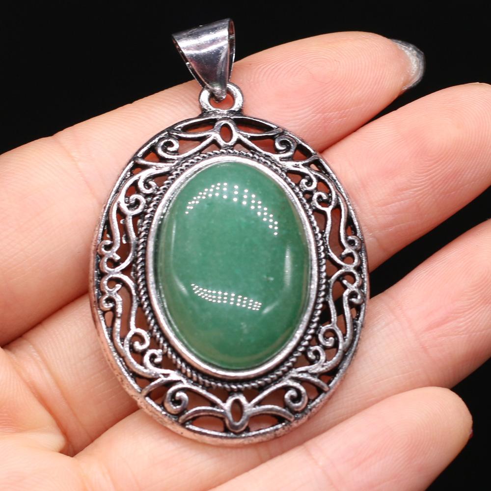 Кулон из натурального камня в форме яйца, полудрагоценный кружевной кулон для изготовления ювелирных изделий, ожерелье, браслет, аксессуар