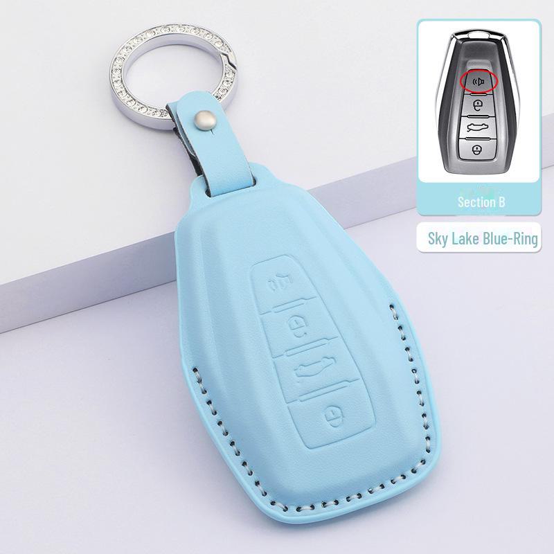 Чехол для ключа Geely Emgrand для Xingrui, Xingyue L, Binrui Cool, Boyue, Binyue и GS - кожаный чехол для мужчин и женщин
