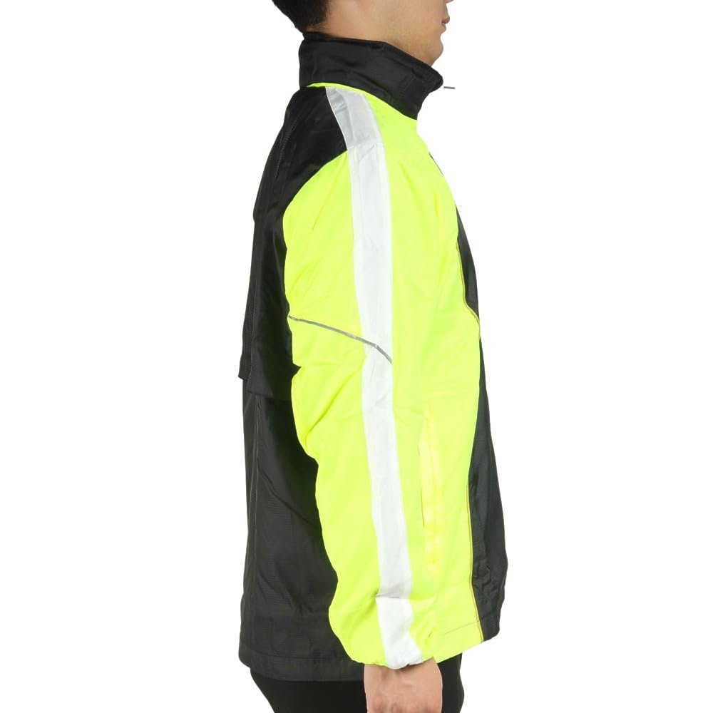 Куртка с подкладкой, ветровка, рубашка, желтый цвет M [YONEX] черный/кислотный (608)