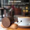 Snail Coaster Set of 5 Wooden Cup Mat Snail Shaped Decoration Heat Resistant Drink Coasters for Table Protection Home Decor