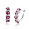 Natural Rhodolite Garnet Oval 4*6mm Earrings 925 Sterling Silver Fine Jewelry Suitable for Any Occasion Fashion Accessories