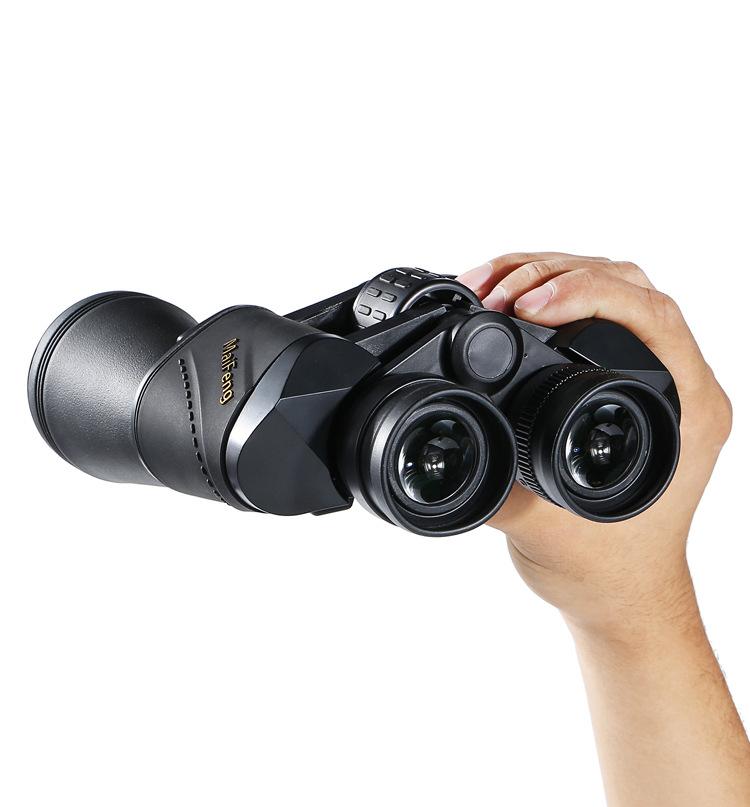 Бинокль Порро HD с высоким увеличением 20x50, военный мощный оптический телескоп, широкий угол
