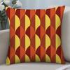 Orange Geometric Pillow Case 3D Print Polyester Fiber 40*40 cm Home Sofa Throw Pillow Cover Decoration Festival Gift