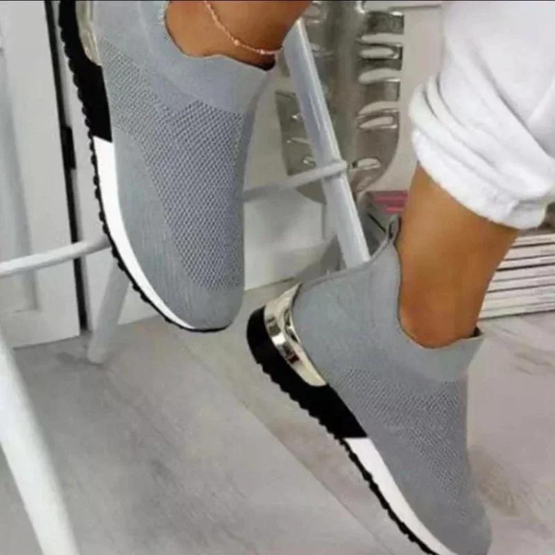 Прочная спортивная женская обувь для бега на открытом воздухе, сетчатая дышащая обувь, женская рабочая обувь, женские кроссовки с широкой амортизацией