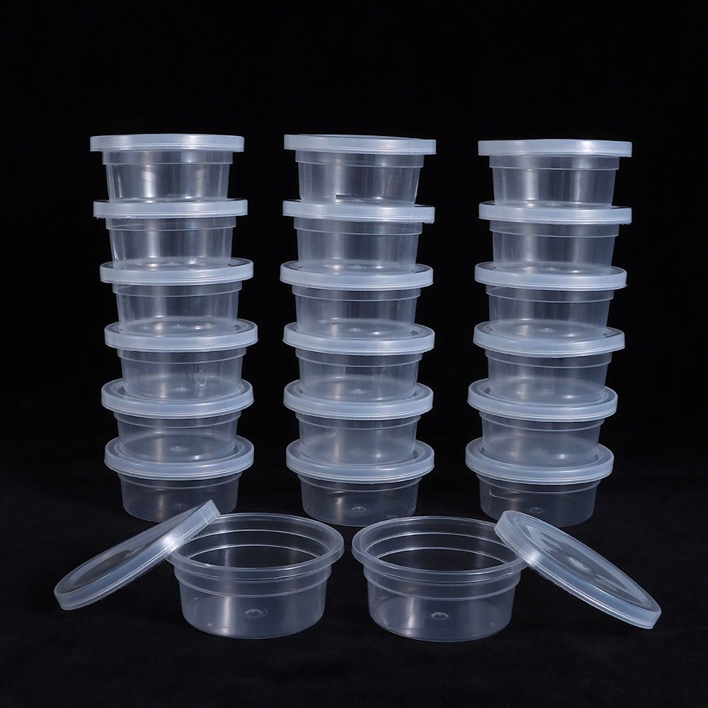 3/20PCS Home Plastic Bin Sundries Box Clay Storage Ball Cup Foam Container With Lids