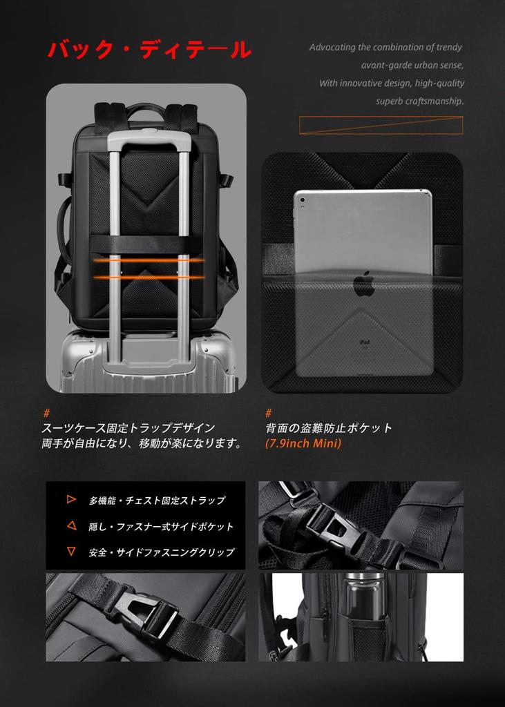 Бизнес Большой Расширенный Может Вмещать Дюймовый 3WAY PC USB Порт Зарядки Черный [FENRUIEN] Рюкзак, Мужской Рюкзак, Вместимость, Вставка, 17.3 ПК, Ударопрочный,