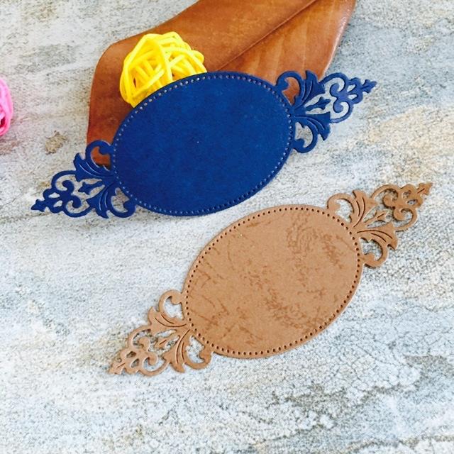 Lace Oval Frame Dies Cutting Embossing Scrapbooking Craft Die for DIY Stamps Album Card Stencil
