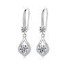 S925 Sterling Silver 1-2 Carat Moissanite Water Drop Earrings High-End Design Cute Casual Decoration For Girlfriend