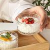 Круглая стеклянная десертная чаша Прозрачная чаша для йогурта Кухонная банка для хранения Чаша для мороженого Вечеринка