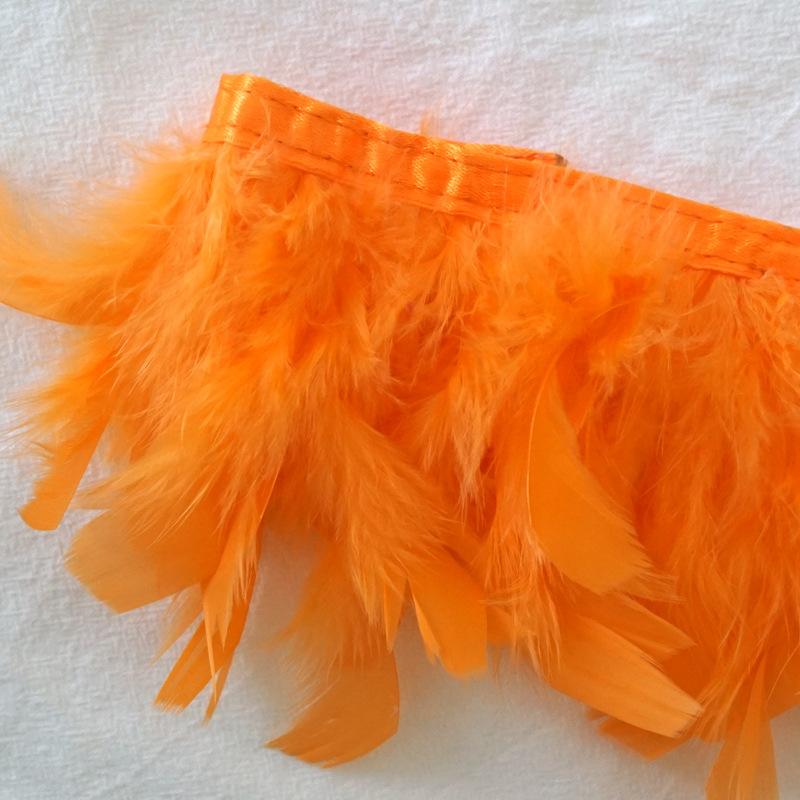 Encrypted Turkey Feather Fire Piece Feather Cloth Edge Skirt Lace Feather Lamp Diy Dance Clothes Accessories Decorative Materials