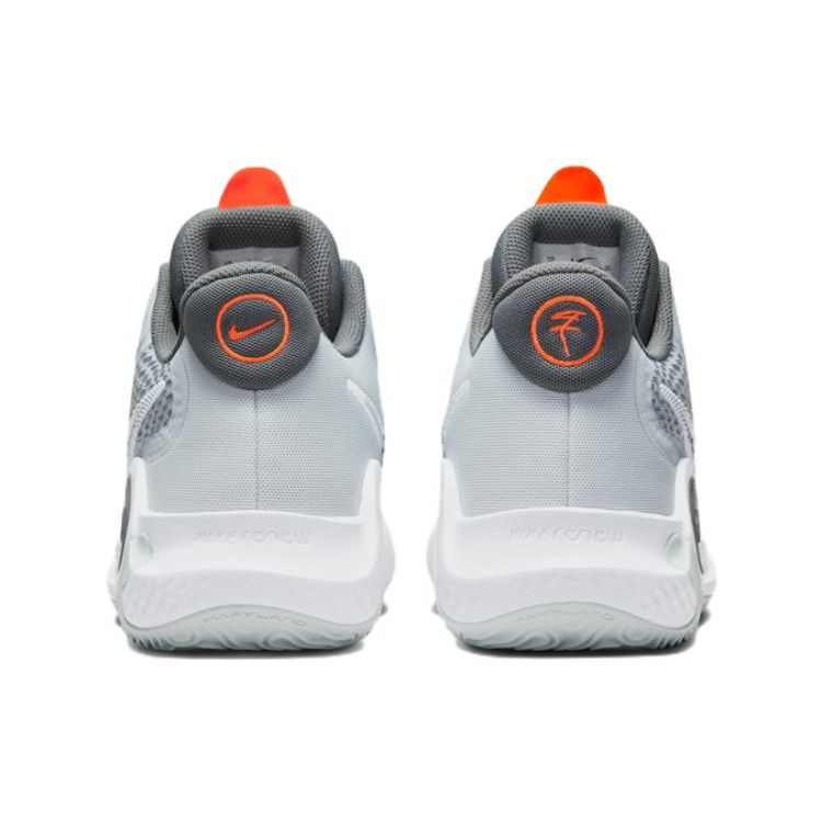Nike Кроссовки унисекс KD Trey 5 IX EP Pure Platinum Серые прохладно-серые Total-Orange CW3402-011