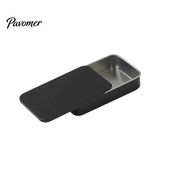 Small Storage Box for Pockets Tin Container with Sliding Cover, Durable Metal Pocket Portable Container, Moisture-proof Candy And Herbs Push