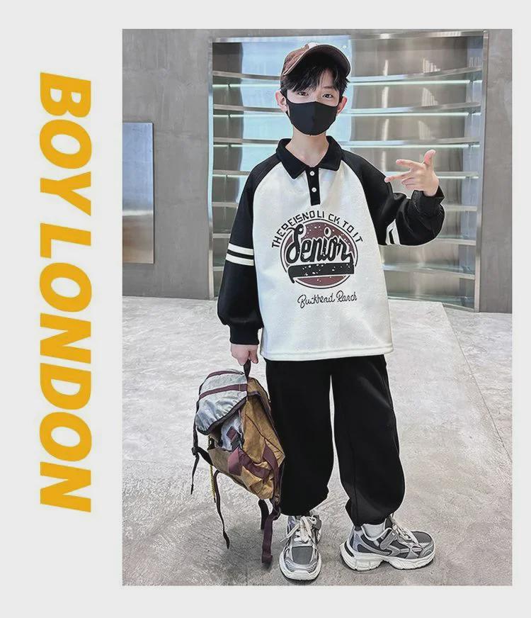 2025 Stylish Boys' Hooded Sports Sweater Suit for Spring and Autumn - Handsome & Cool