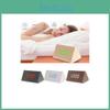 Sleek Wooden Voice Control Led Display Alarm Digital Triangular Desk Clock Thermometer