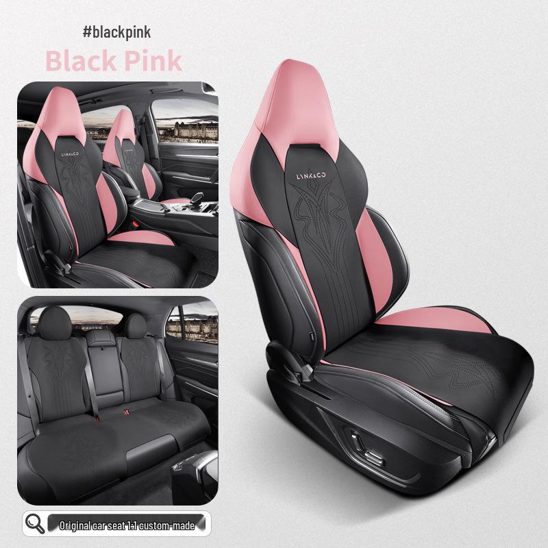 Lynk&Co 03 Suede Saddle Pad: Half-Wrapped Car Seat Cushion Cover