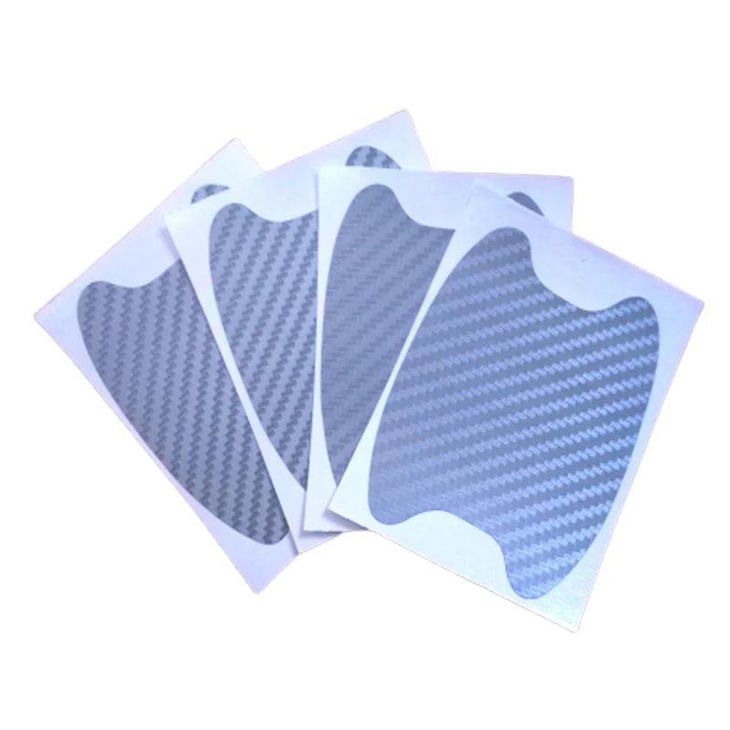 Набор из 4 шт. Молдинги для стайлинга автомобиля Наклейка Наклейка на дверь автомобиля Защитная накладка от царапин из углеродного волокна Автозапчасти Защитная пленка для ручки автомобиля