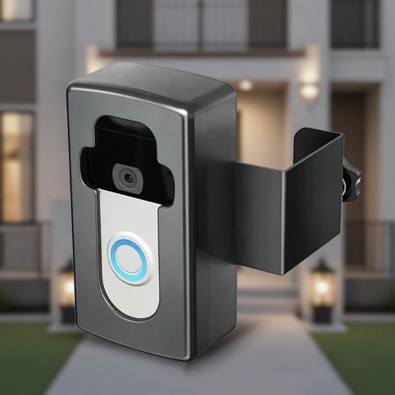 Universal Doorbell Mounting Bracket with Not Theft Design & Easy Installation Metal Doorbell Holder for Video Doorbells