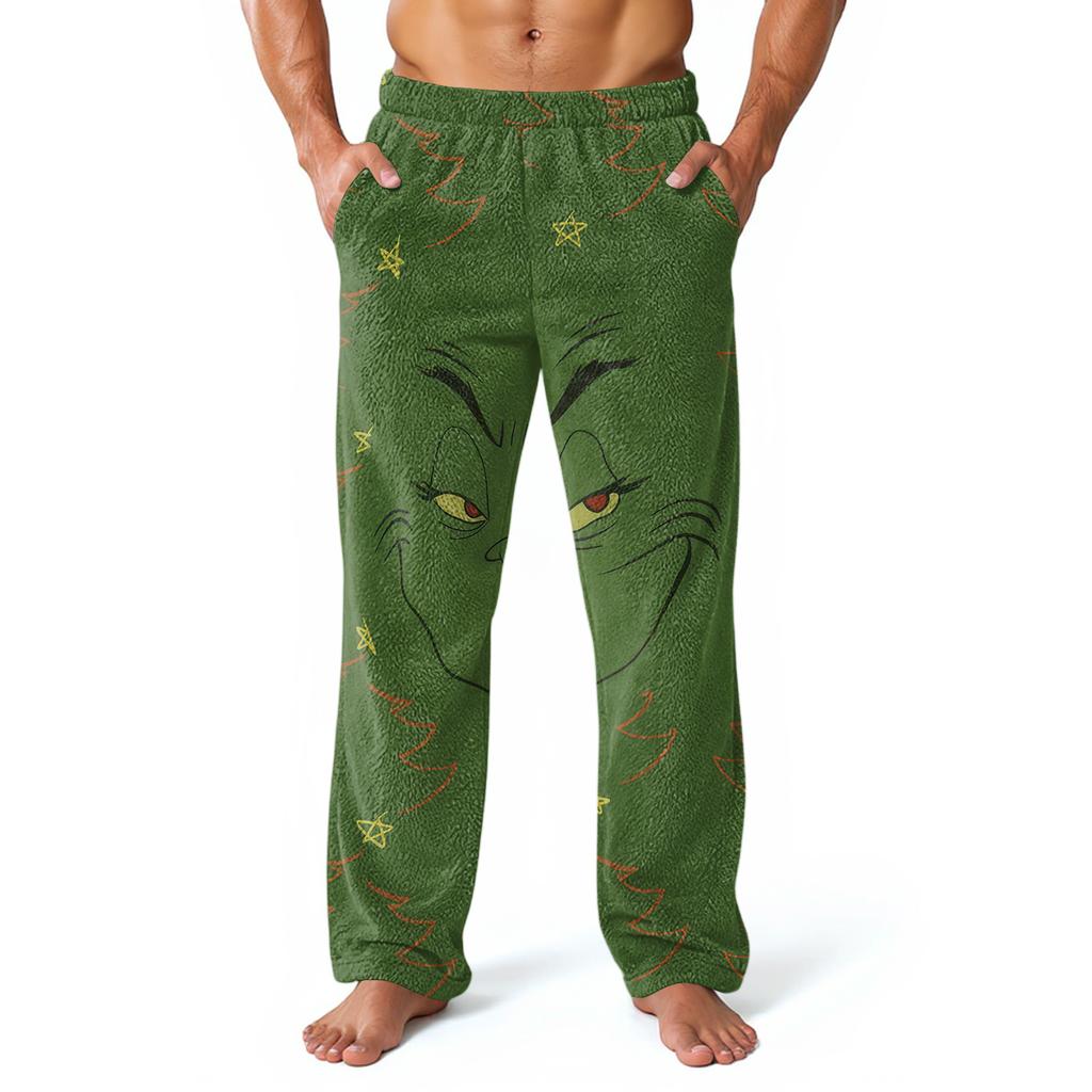 Men's Allover Printed Home Pants Sleeping Pajama Pants Long Pants Pajama Pants