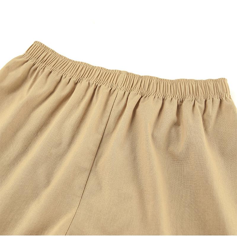 Повседневный комплект с шортами для женщин, весна-лето, лацканы, пуговицы, карманы, блузки, длинные рукава, эластичный пояс, брюки, комплекты, женский однотонный женский костюм