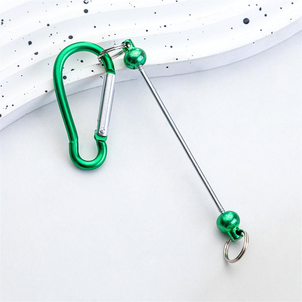 Blank Beadable Keychain Bars DIY Bead Keychain Bar Charms Practical Metal Key Fob Blank for DIY Key Chain Crafts Making