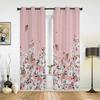 Розовый цветок растение бабочка новые оконные шторы для гостиной кухни Крытый декор оконные занавески подзоры