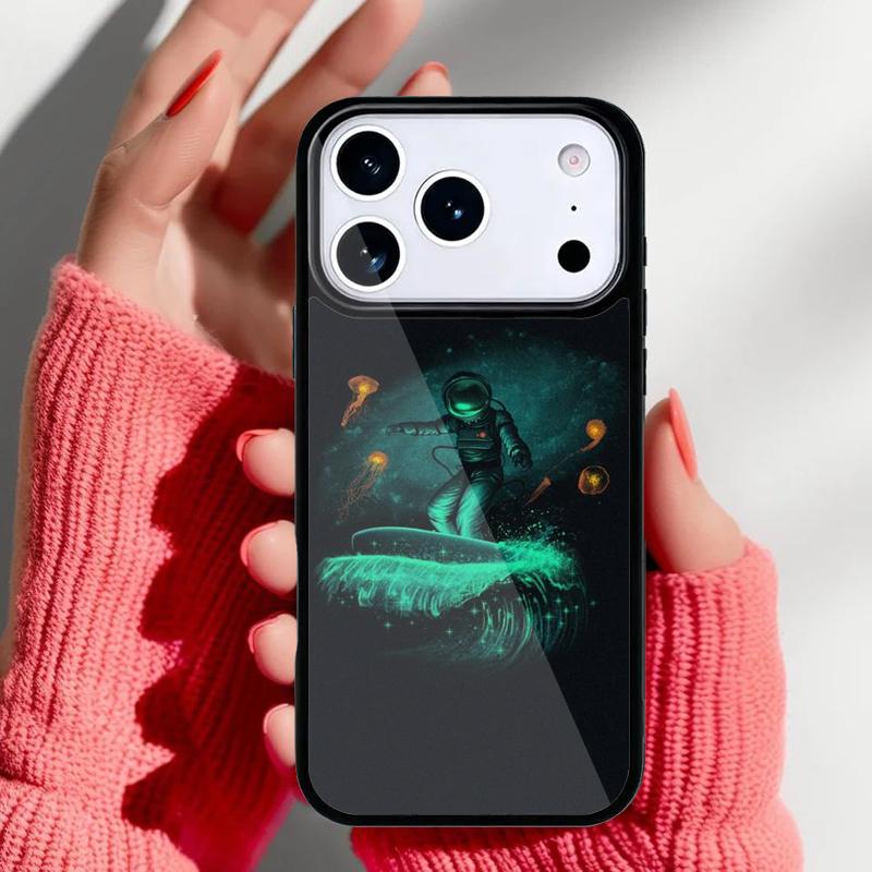 Чехол для телефона 'Астронавт Космический корабль' для iPhone 17 16 15 14 13 Pro Max Задняя крышка для 12 11 Pro Coque
