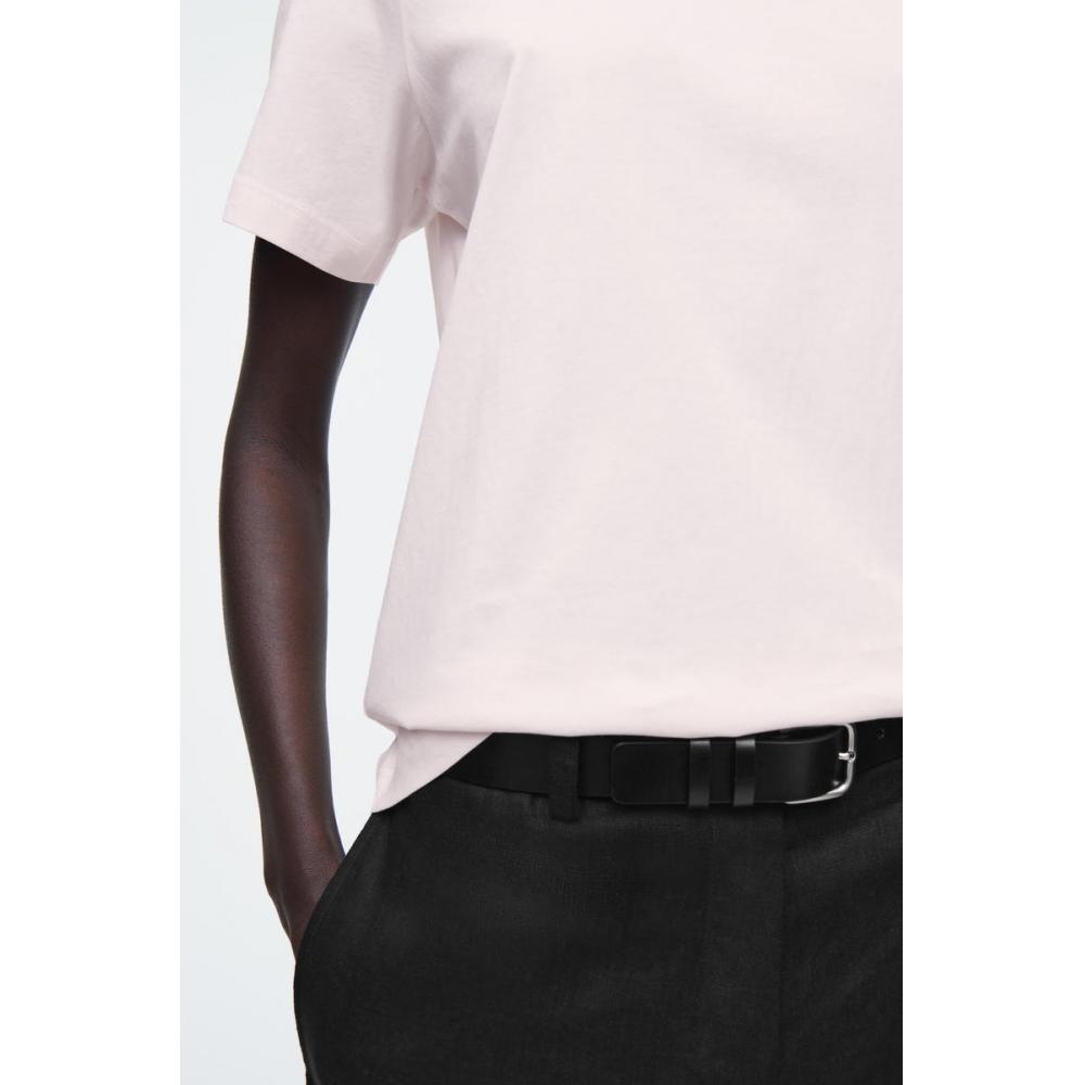 COS Футболка из хлопка с круглым вырезом в японском стиле