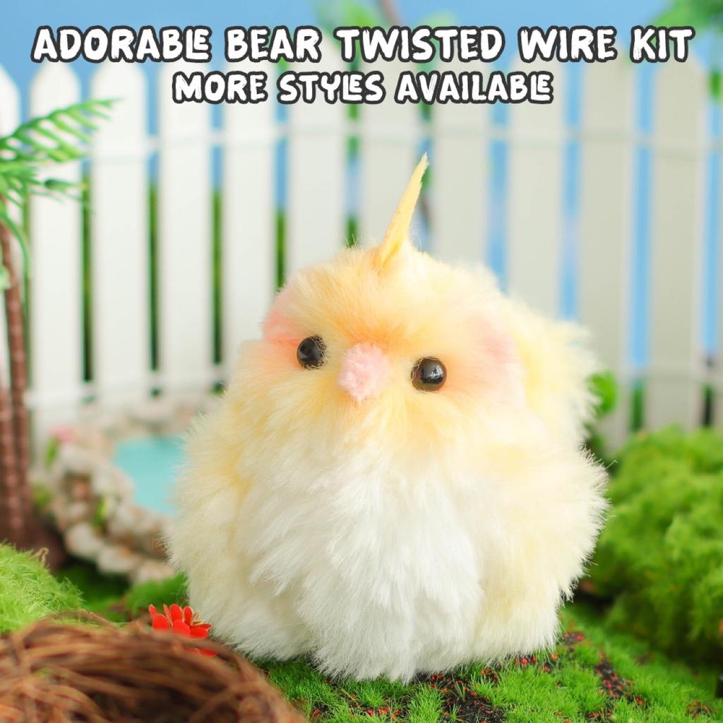 Cute Animals Plush Pipe Cleaners for Bird Materials Kit Doll Material Set for Creative DIY Birthday Gifts Mini Pet Decoration