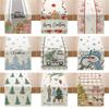 Christmas Printed Table Flag Kitchen Table Festive Decoration Small Tablecloth Linen Table Cloth