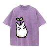 Футболка Studio Ghibli Футболка Totoro Осень-зима Японская футболка Аниме-принт Мужская футболка Ретро-стираемая винтажная футболка