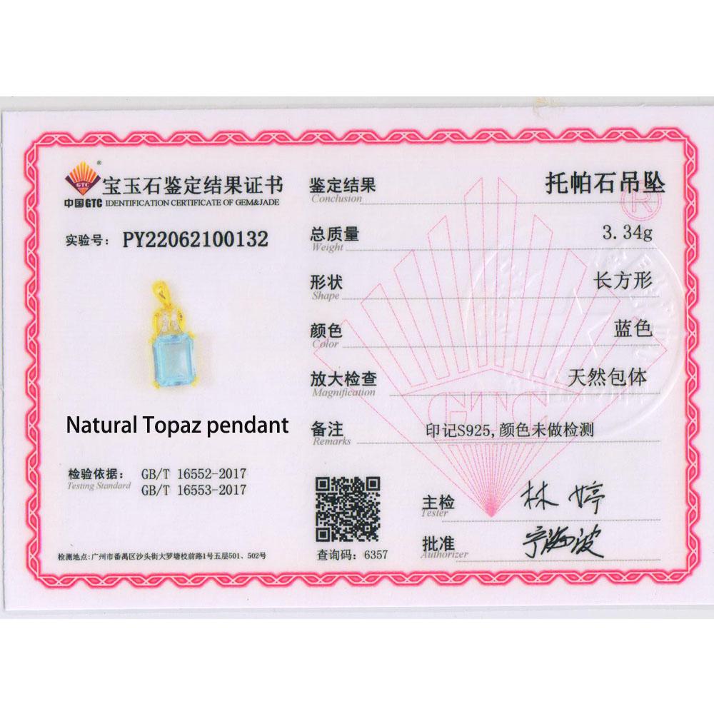 Натуральный хороший цвет BB, небесно-голубой топаз, комплект украшений, кольца, ожерелья и серьги, изысканные ювелирные изделия из серебра 925 пробы для женщин с подарочной коробкой