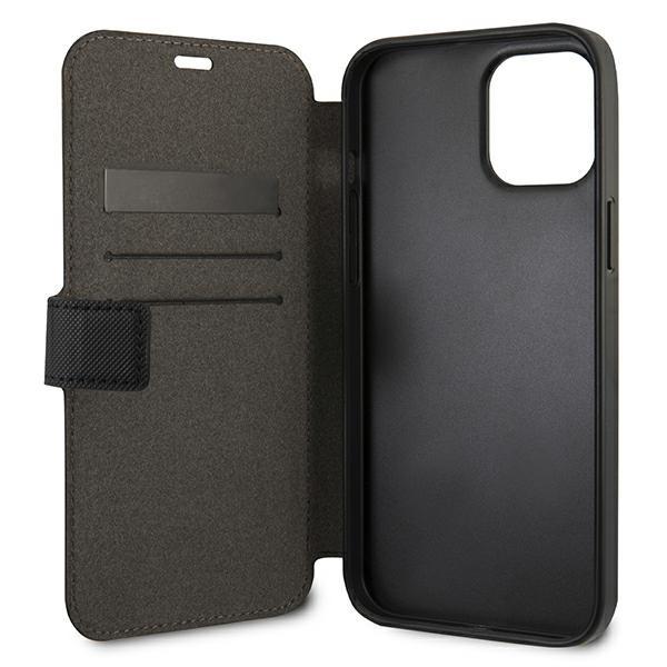 Etui z klapką do iPhone 12 Pro Max US Polo Polo Embroidery Czarne