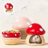 1Pc Mushroom Design Pet General Ceramic Nest Hamster Golden Bear Furniture Sleeping Nest House Pet Supplies