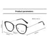 Unisex Cat Eye Presbyopia Eyeglasses Clear Lens Anti Blue Light Glasses Diopter 0 To +4.0 Compression Resistant and Durable