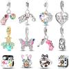 Новые шармы подходят для Pan Медь Бант Принцесса Розовый Милый Питомец Материнская Любовь Спорт Разные стили Оригинальные браслеты Сделай сам Изысканные украшения