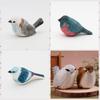 Handmade Small Bird Ornament Mini Wooden Bird Figurine Multi-style Wood Carving Bird  Birthday Gift