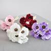 Simulated PU Flower with 6 Hands, Prickly Feeling, Flower Beauty Decoration, Fake Flower, Wedding Decoration, PU Fake Flower