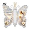 Transparent Acrylic Christmas Pendant Money Holder Ornament, Cash Hanging Decor with Vintage Holiday Surprise Butterfly Print, Party Supplies