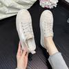 2025 Spring New Niche Retro Canvas Shoes Lace-up Color Matching Forrest Gump Shoes Casual Shoes Versatile Board Shoes