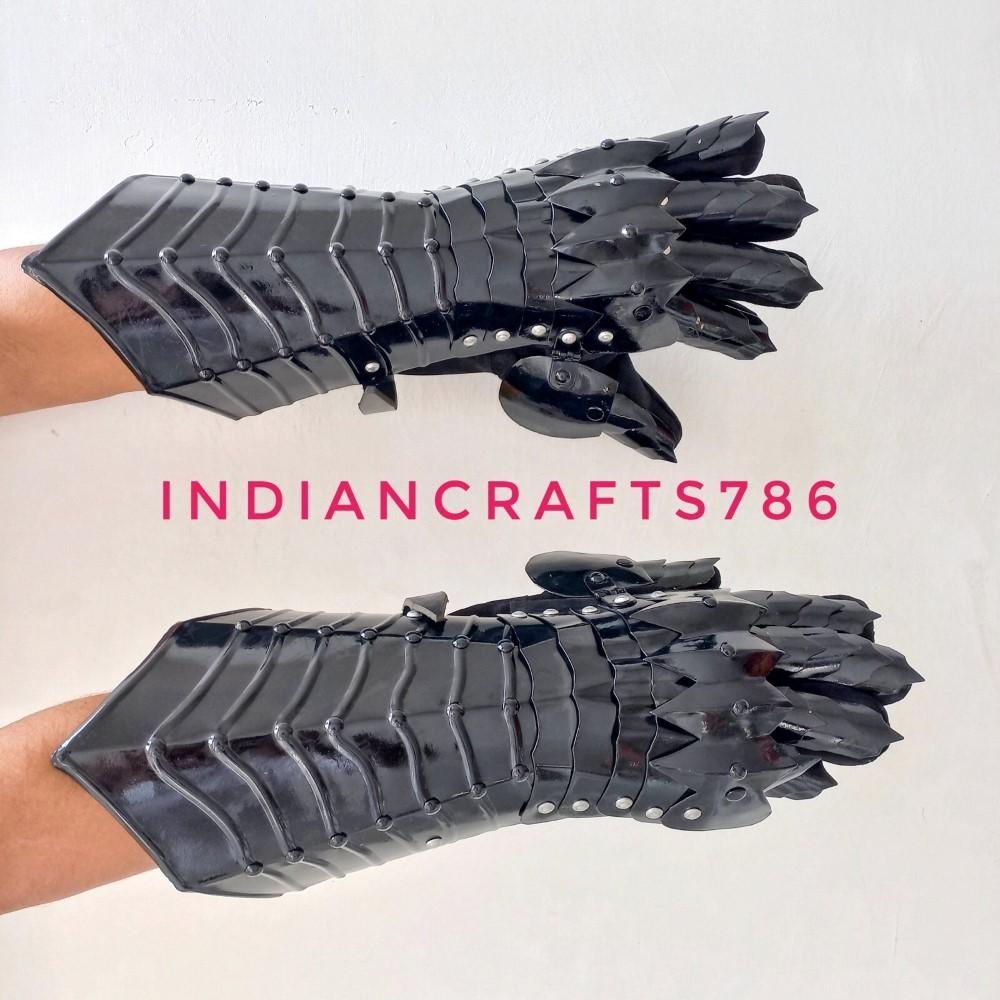 Medieval Steel Nazgul Gloves Costume Gauntlets Armor