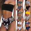 Women's Printing Padded Push Up 2 Piece Bikini Hollow Out Swimsuits Beachweart