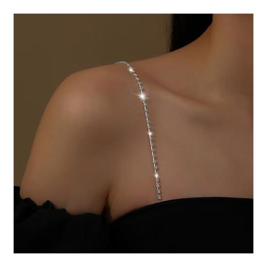 Bra Shoulder Strap Sparkling Rhinestone Anti-Slip Shoulder Straps Adjustable Women Underwear Accessories